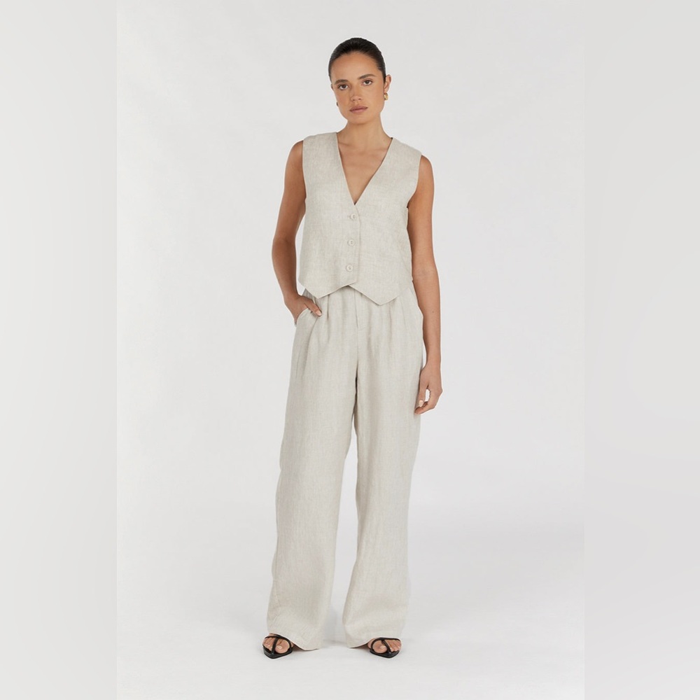 Dissh Natural Linen Trousers NWT